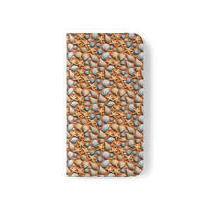 Samsung Galaxy Flip Cases Sea Shells Beach Print - Dipaliz - Mobile Phone