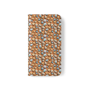Samsung Galaxy Flip Cases Sea Shells Beach Print - Dipaliz - Mobile Phone