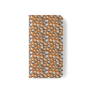 Samsung Galaxy Flip Cases Sea Shells Beach Print - Dipaliz - Mobile Phone