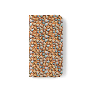 Samsung Galaxy Flip Cases Sea Shells Beach Print - Dipaliz - Mobile Phone