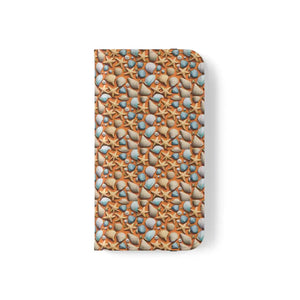 Samsung Galaxy Flip Cases Sea Shells Beach Print - Dipaliz - Mobile Phone