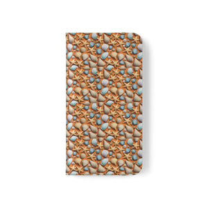Samsung Galaxy Flip Cases Sea Shells Beach Print - Dipaliz - Mobile Phone