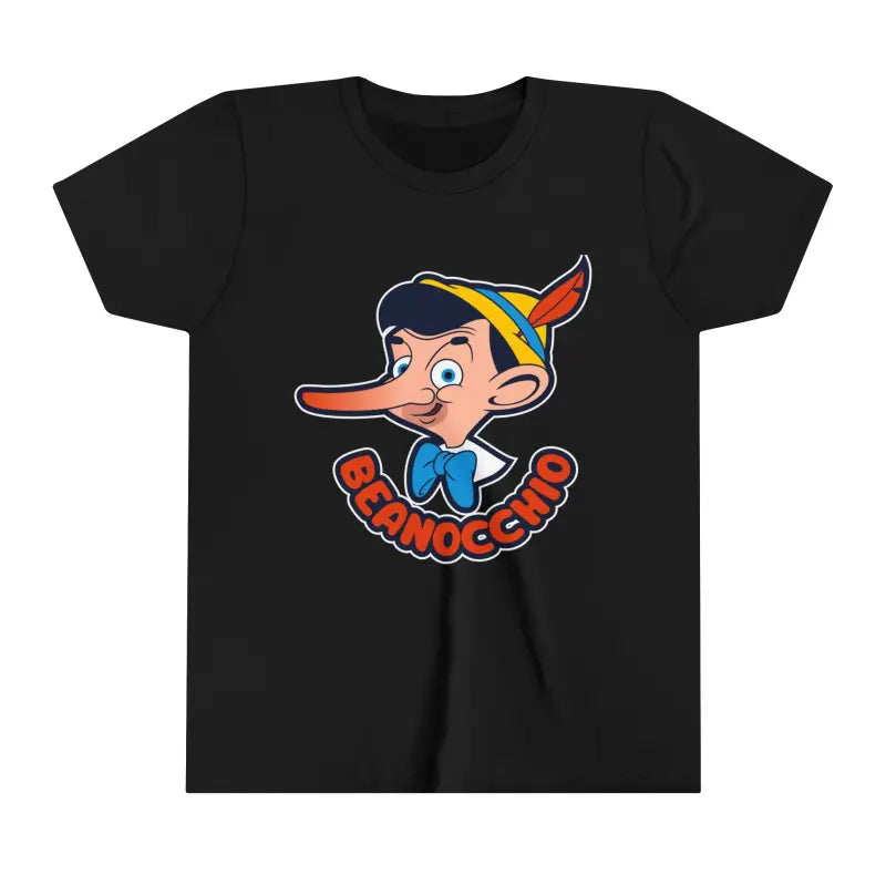 Beanocchio Youth Short Sleeve Tee: Trendy Fun and Stylish! - Black / s Kids Clothes