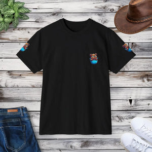 Soft Cotton Bear in a Pocket Tee Eco-friendly - Dipaliz - T-shirts