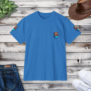 Soft Cotton Bear in a Pocket Tee Eco-friendly - Dipaliz - T-shirts