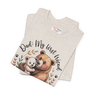Soft Unisex Jersey Bear Tee - Family Gatherings - Dipaliz - T-shirts - Xs