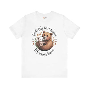 Unisex Jersey Bear Tee for Family Gatherings - Dipaliz - White / Xs - T-shirts