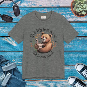 Unisex Jersey Bear Tee for Family Gatherings - Dipaliz - T-shirts
