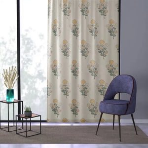 Floral Farmhouse Vibe Polyester Curtains - Elegant Decor - Dipaliz - Sheer / White / 50’’ × 84’’