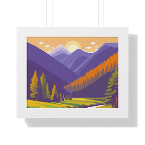 Beautiful Dawn Landscape Framed Horizontal Poster - Dipaliz - 14″ x 11″ / White - Posters Prints & Visual Artwork