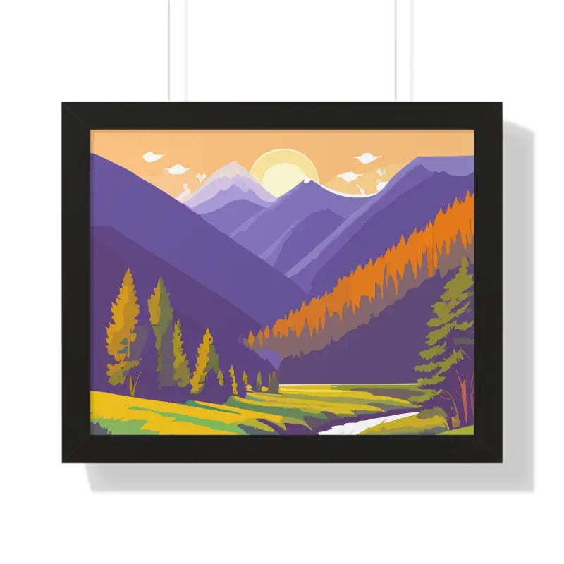 Wake Up to a Beautiful Dawn with this Framed Landscape Poster - 20’’ x 16’’ / Black