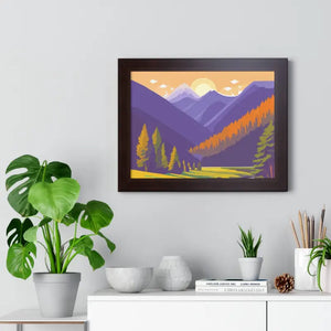 Beautiful Dawn Landscape Framed Horizontal Poster - Dipaliz - Posters Prints & Visual Artwork