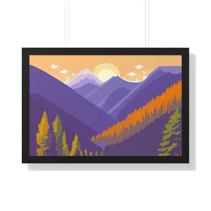 Beautiful Dawn Landscape Framed Horizontal Poster - Dipaliz - 30’’ x 20’’ / Black - Posters Prints & Visual Artwork