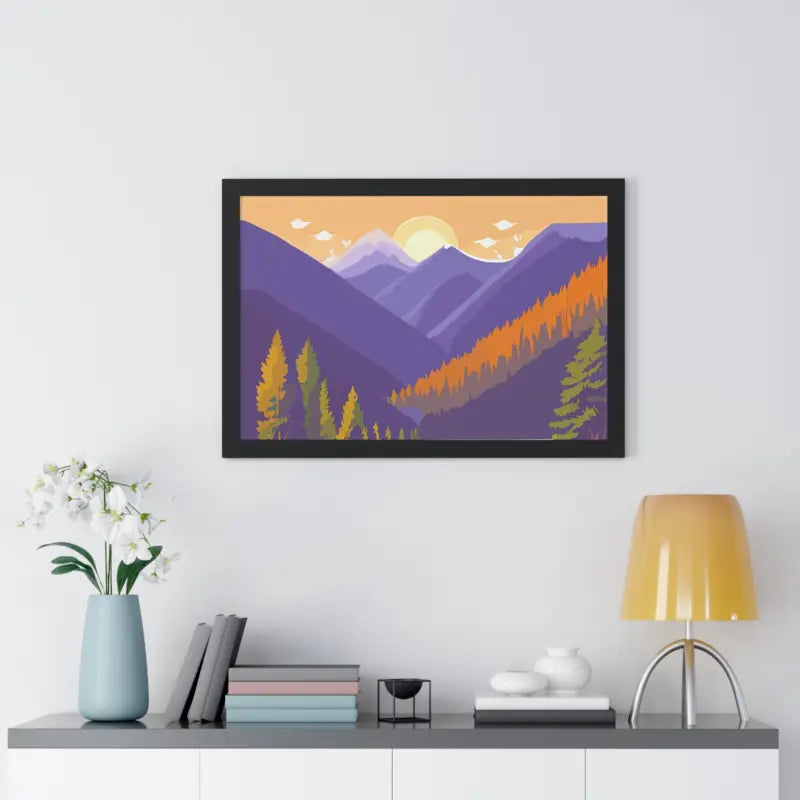 Wake Up to a Beautiful Dawn with this Framed Landscape Poster