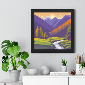 Beautiful Dawn Landscape Framed Horizontal Poster - Dipaliz - Posters Prints & Visual Artwork