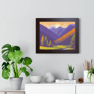 Beautiful Dawn Landscape Framed Horizontal Poster - Dipaliz - Posters Prints & Visual Artwork