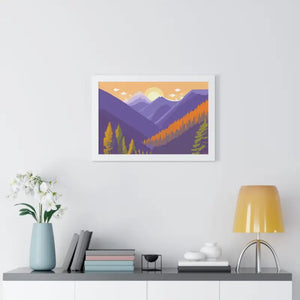Beautiful Dawn Landscape Framed Horizontal Poster - Dipaliz - Posters Prints & Visual Artwork