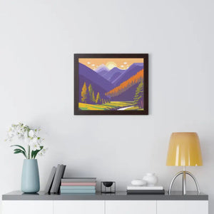 Beautiful Dawn Landscape Framed Horizontal Poster - Dipaliz - Posters Prints & Visual Artwork
