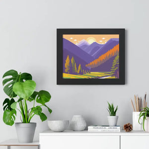 Beautiful Dawn Landscape Framed Horizontal Poster - Dipaliz - Posters Prints & Visual Artwork