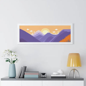 Beautiful Dawn Landscape Framed Horizontal Poster - Dipaliz - Posters Prints & Visual Artwork