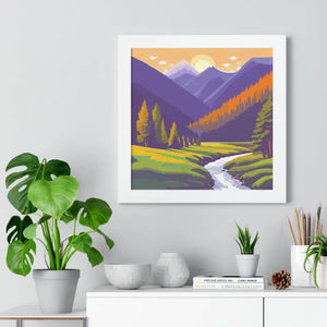 Beautiful Dawn Landscape Framed Horizontal Poster - Dipaliz - Posters Prints & Visual Artwork