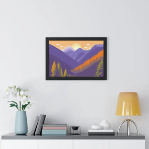 Beautiful Dawn Landscape Framed Horizontal Poster - Dipaliz - Posters Prints & Visual Artwork