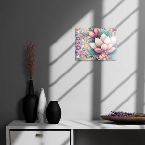 Poster - Beautiful Floral Pattern Metal Print Wall Art - Dipaliz 11″×14″