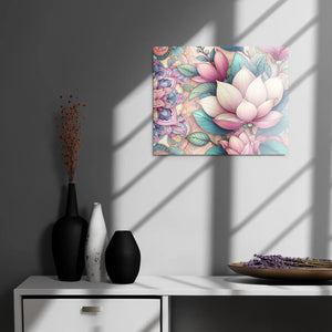 Floral Pattern Metal Print – Aluminum Decor - Dipaliz - Prints
