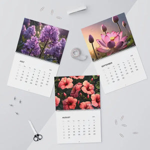 Beautiful Flowers Rain Drops Calendar 2026 Wall - Dipaliz - 11’’ x 8.5’’ / Matte - Calendars