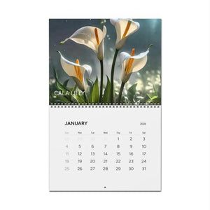 Beautiful Flowers Rain Drops Calendar 2026 Wall - Dipaliz - Calendars