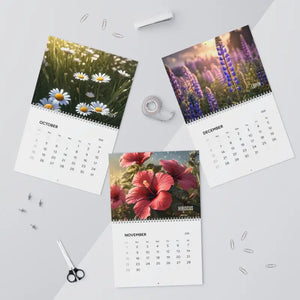 Beautiful Flowers Rain Drops Calendar 2026 Wall - Dipaliz - Calendars