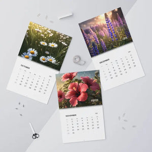 Beautiful Flowers Rain Drops Calendar 2026 Wall - Dipaliz - Calendars