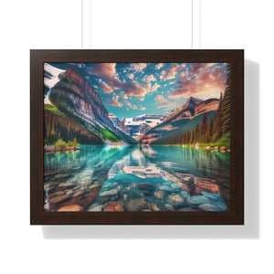 Premium Framed Landscape Poster - Vibrant Nature Art - Dipaliz - 20’’ x 16’’ / Walnut - Posters Prints & Visual Artwork