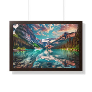 Premium Framed Landscape Poster - Vibrant Nature Art - Dipaliz - 30’’ x 20’’ / Walnut - Posters Prints & Visual Artwork
