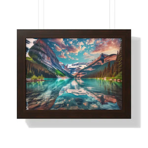 Premium Framed Landscape Poster - Vibrant Nature Art - Dipaliz - 16″ x 12″ / Walnut - Posters Prints & Visual Artwork