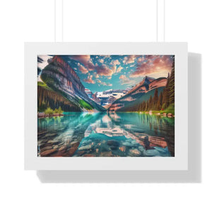 Premium Framed Landscape Poster - Vibrant Nature Art - Dipaliz - 16″ x 12″ / White - Posters Prints & Visual Artwork
