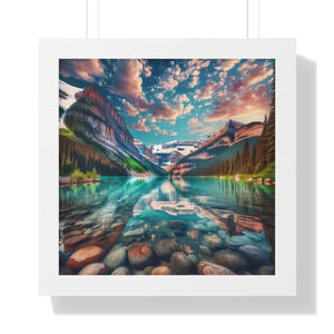 Premium Framed Landscape Poster - Vibrant Nature Art - Dipaliz - 16″ x / White - Posters Prints & Visual Artwork