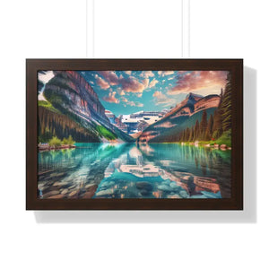 Premium Framed Landscape Poster - Vibrant Nature Art - Dipaliz - 24″ x 16″ / Walnut - Posters Prints & Visual Artwork