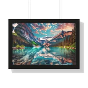 Premium Framed Landscape Poster - Vibrant Nature Art - Dipaliz - 24″ x 16″ / Black - Posters Prints & Visual Artwork