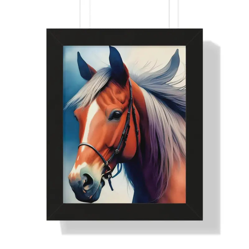 Transform your Space with a Stunning Horse Framed Vertical Poster - 11’’ x 14’’ / Black