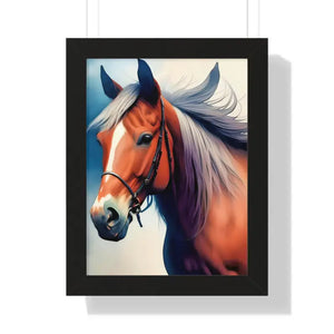 Framed Vertical Poster Beautiful Horse Modern Wall Art - Dipaliz - 12″ x 16″ / Black - Posters Prints & Visual Artwork