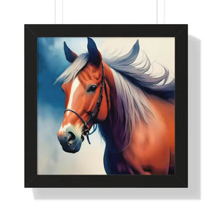 Framed Vertical Poster Beautiful Horse Modern Wall Art - Dipaliz - 16″ x / Black - Posters Prints & Visual Artwork