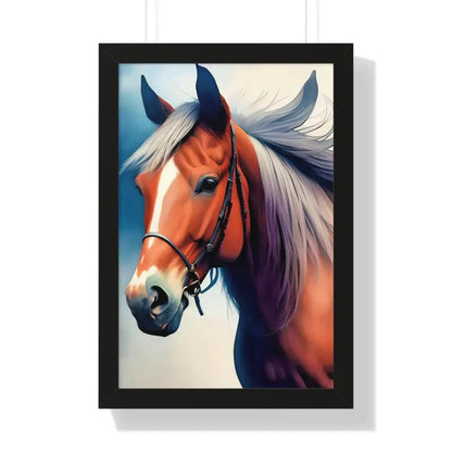 Transform your Space with a Stunning Horse Framed Vertical Poster - 16″ x 24″ / Black