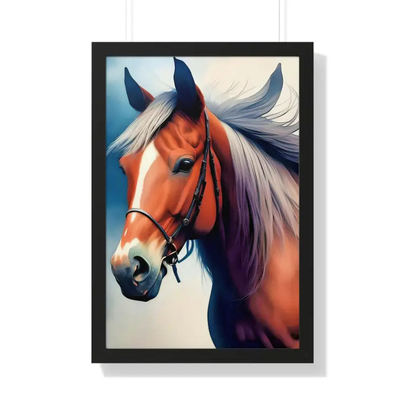 Transform your Space with a Stunning Horse Framed Vertical Poster - 20’’ x 30’’ / Black