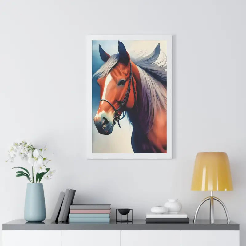 Transform your Space with a Stunning Horse Framed Vertical Poster