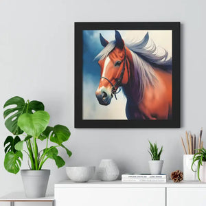 Framed Vertical Poster Beautiful Horse Modern Wall Art - Dipaliz - Posters Prints & Visual Artwork