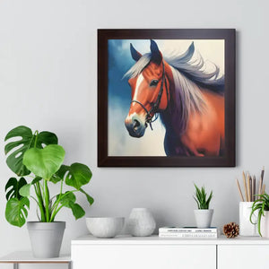 Framed Vertical Poster Beautiful Horse Modern Wall Art - Dipaliz - Posters Prints & Visual Artwork
