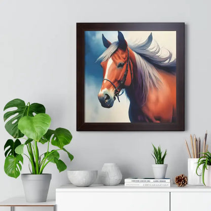 Transform your Space with a Stunning Horse Framed Vertical Poster