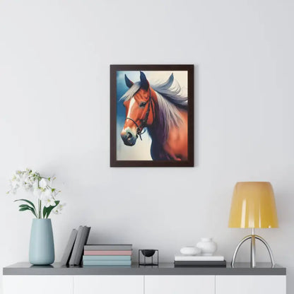 Transform your Space with a Stunning Horse Framed Vertical Poster