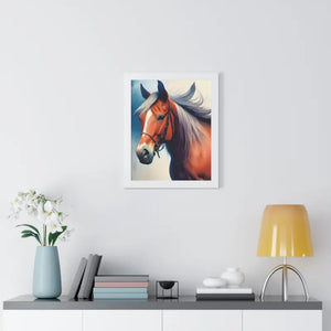 Framed Vertical Poster Beautiful Horse Modern Wall Art - Dipaliz - Posters Prints & Visual Artwork